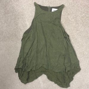 Olive green tank top